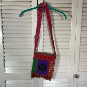 Hippie Patch Crossbody Shoulder Bag